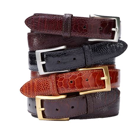 ostrich skin belts for men